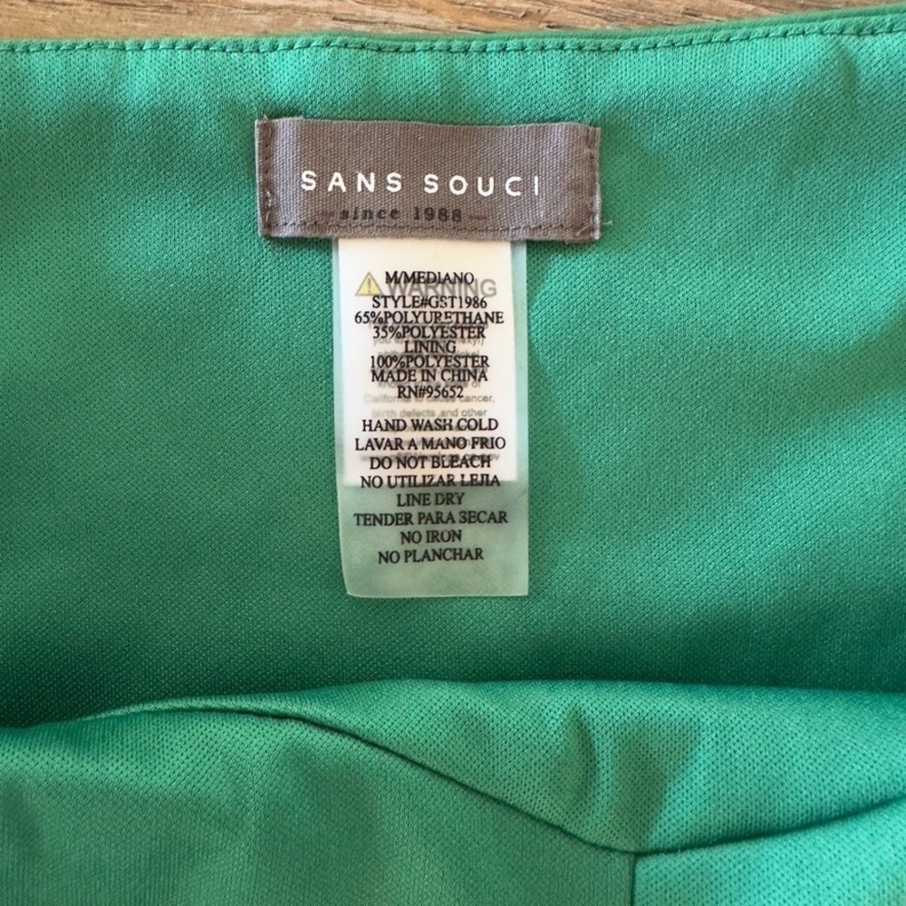 Sans Souci Faux Leather Bralette Crop Top-Emerald Green-Women's Size Med-RRP $78 - Picture 10 of 12